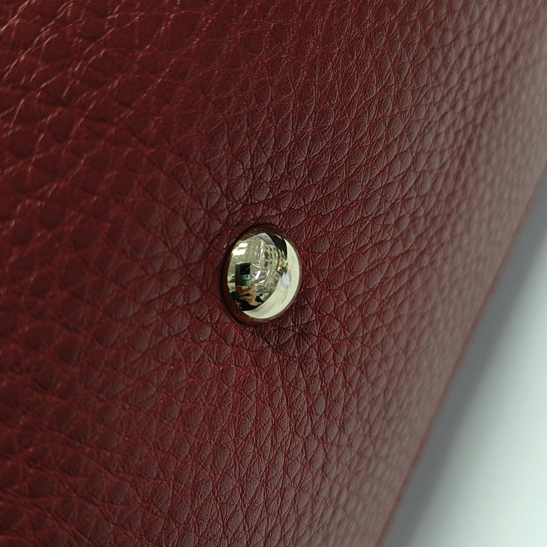 Bamboo 1947 Medium Calfskin Red