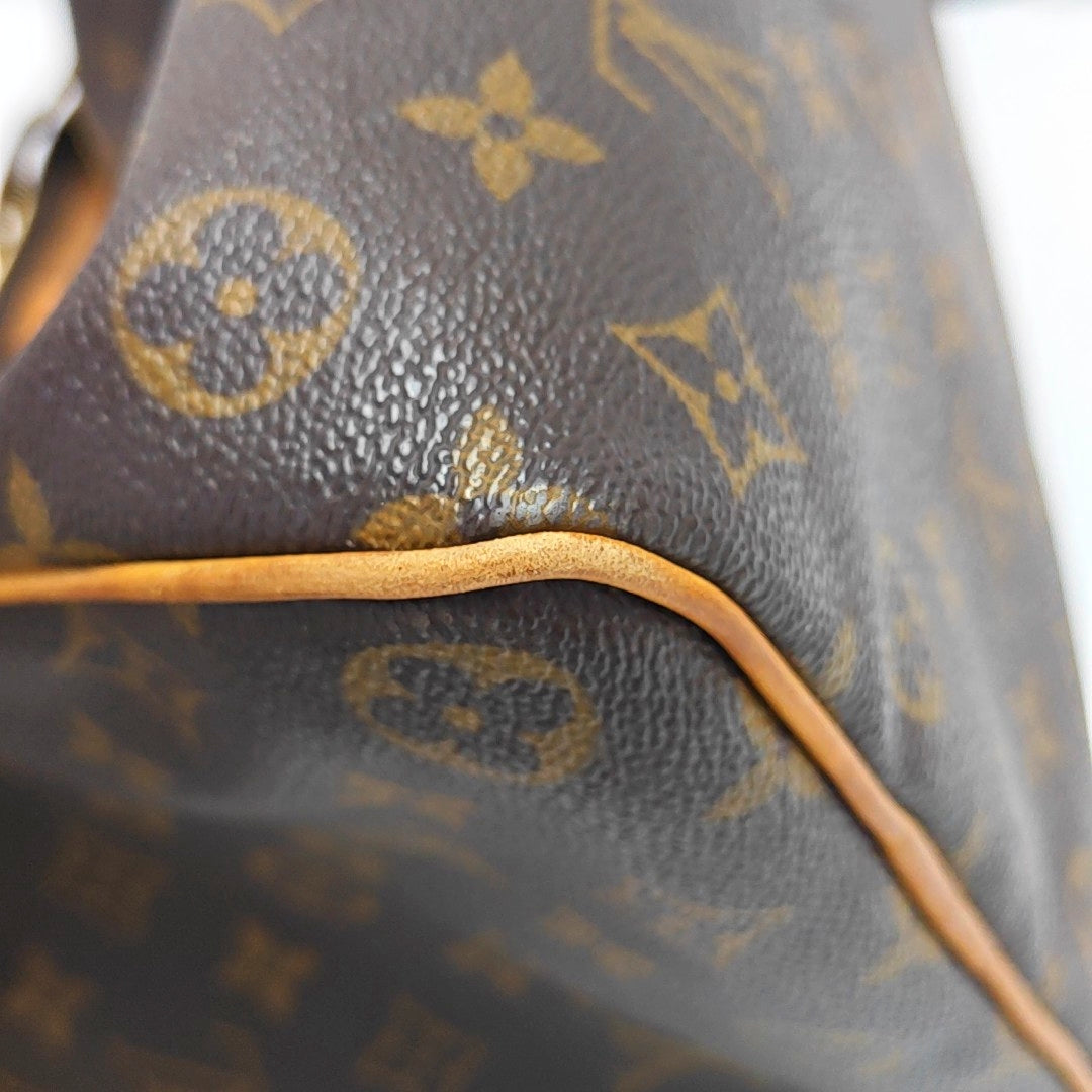SPEEDY 35 Monogram Coated Canvas Brown