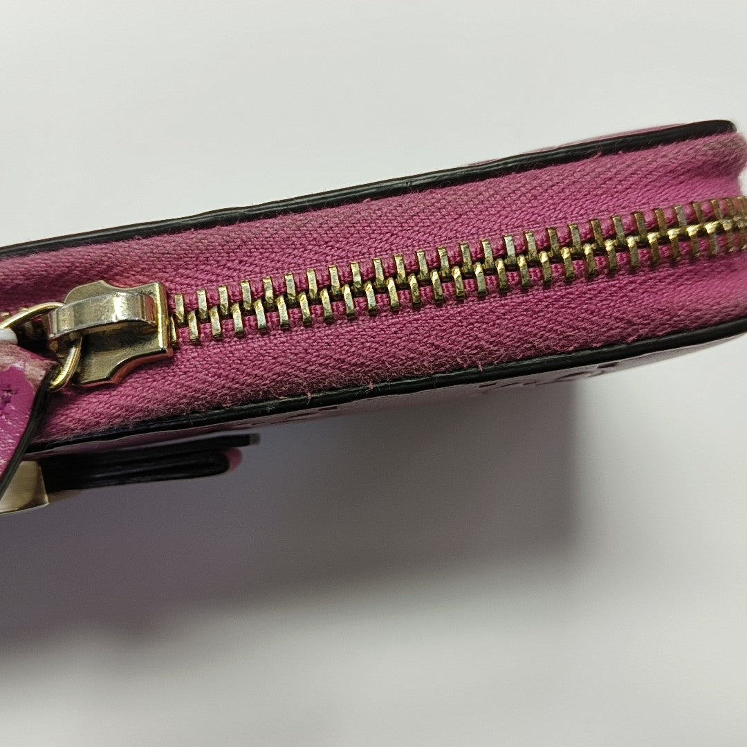 Signature Monogram Calfskin Red Wallet
