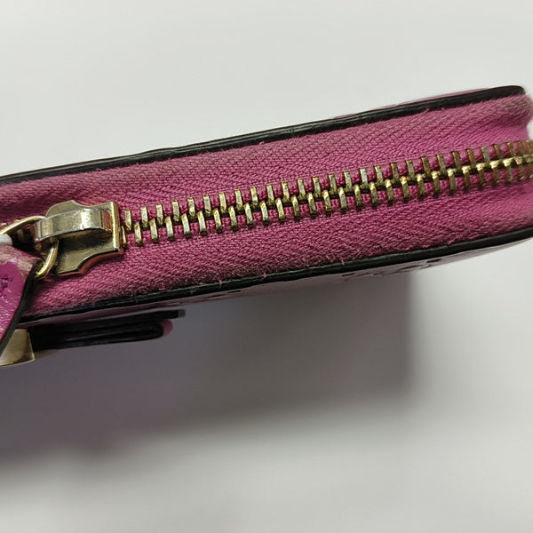 Signature Monogram Calfskin Red Wallet