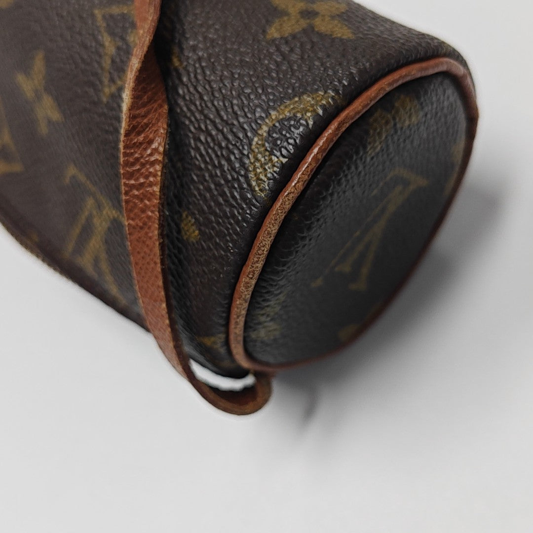 PAPILLON Mini Monogram Coated Canvas Brown