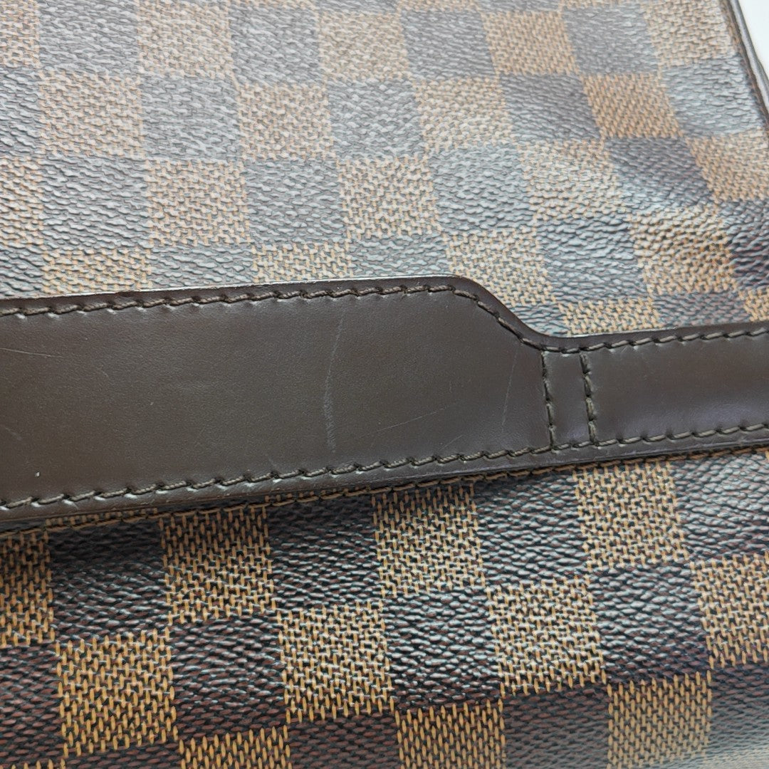 SHELTON MM Damier Ebene Coated Canvas Brown
