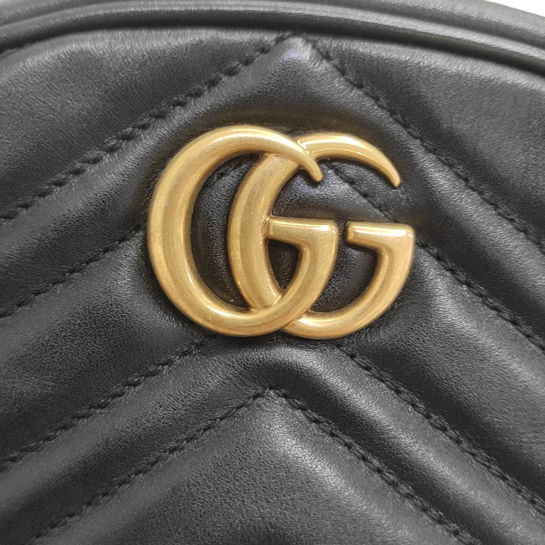 GG Marmont Super Mini Quilted Calfskin Black