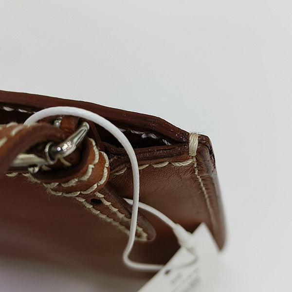Calfskin Top Handle Bag Brown