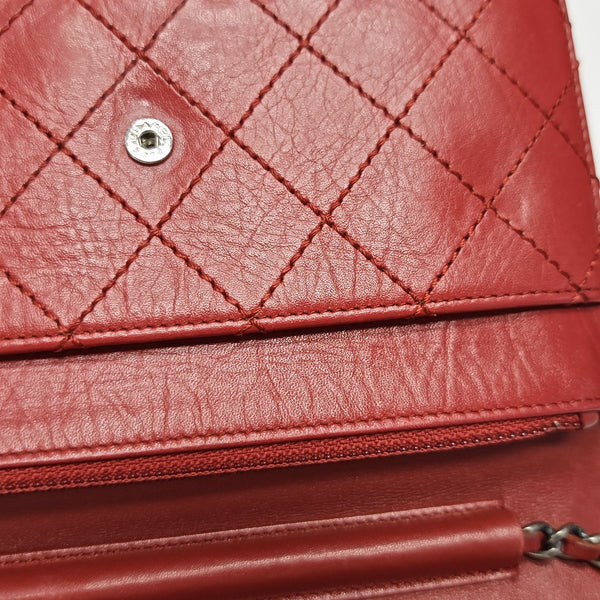 2.55 WOC Quilted Calfskin Red