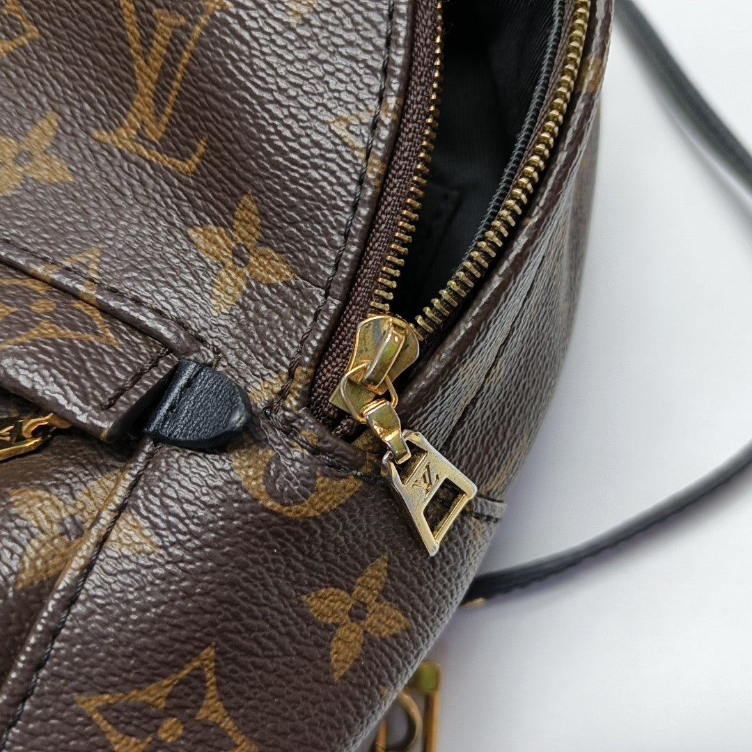 PALM SPRINGS Mini Monogram Coated Canvas Brown