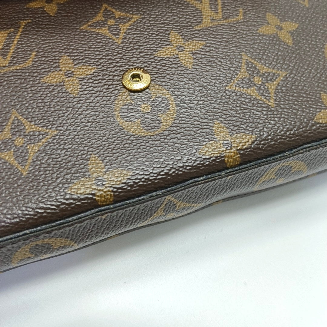 FÉLICIE Monogram Coated Canvas Brown