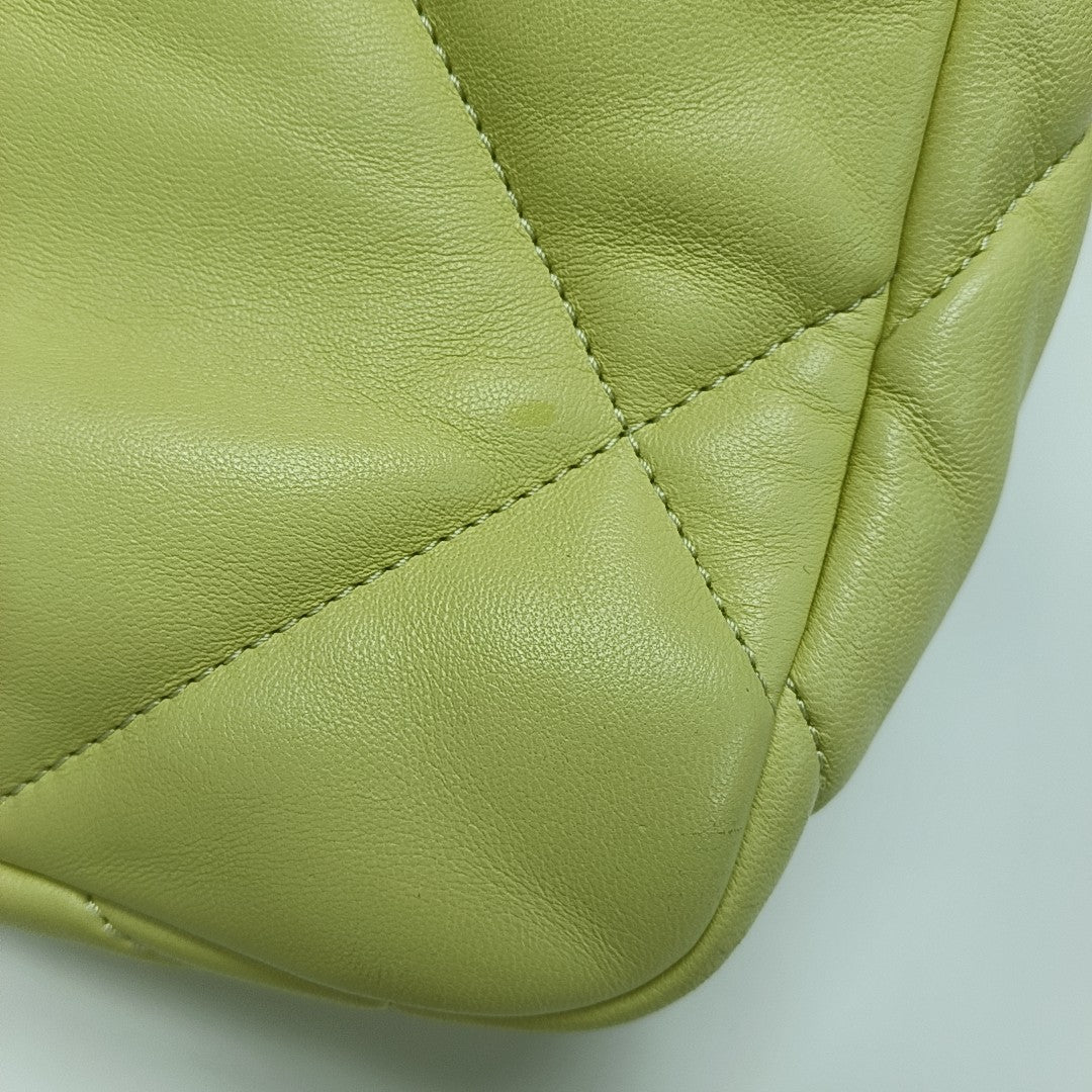 CHANEL 19 Small Quilted Lambskin Yellow