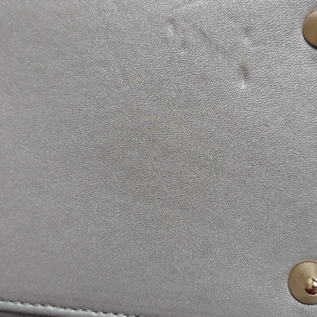 Lady Dior Medium Quilted Lambskin Gray