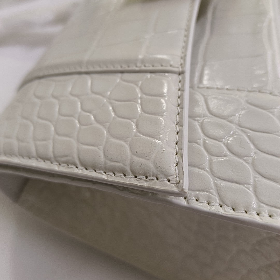 Hourglass S Calfskin White