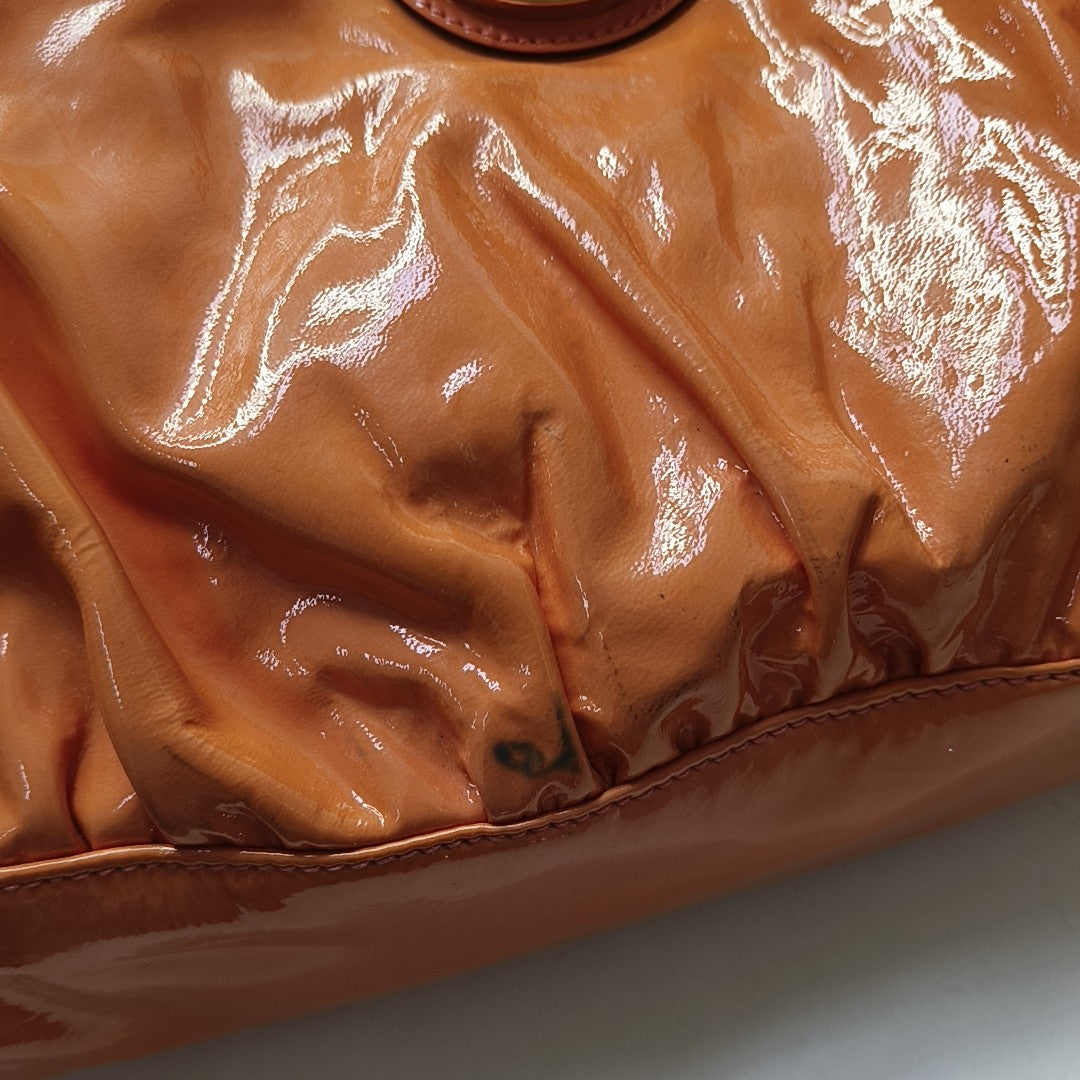 Calfskin Top Handle Bag Orange