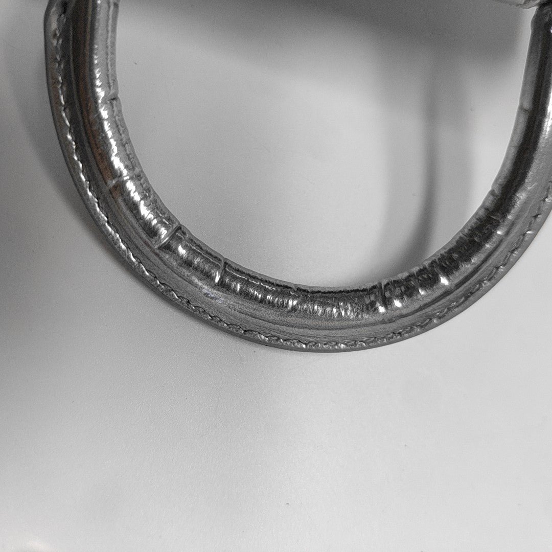 Hourglass Mini Calfskin Silver