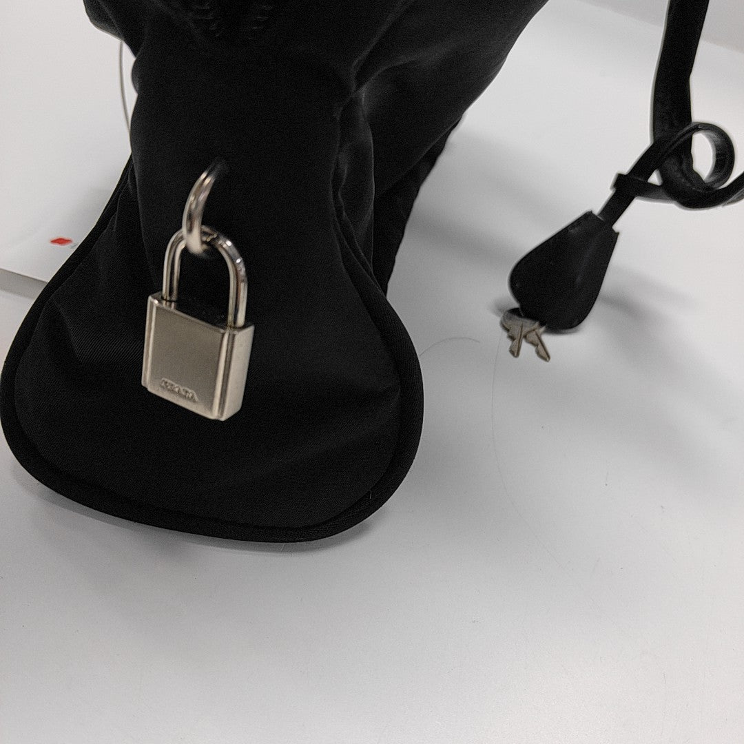 Nylon Top Handle Bag Black