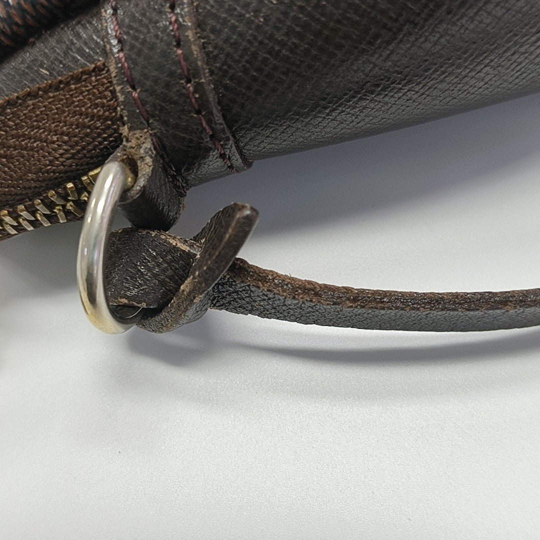 TROUSSE MAKE UP Damier Ebene Coated Canvas Brown