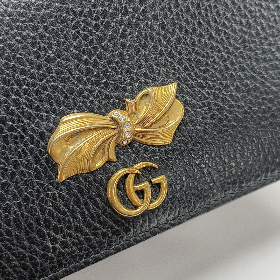 GG Marmont Super Mini Calfskin Black