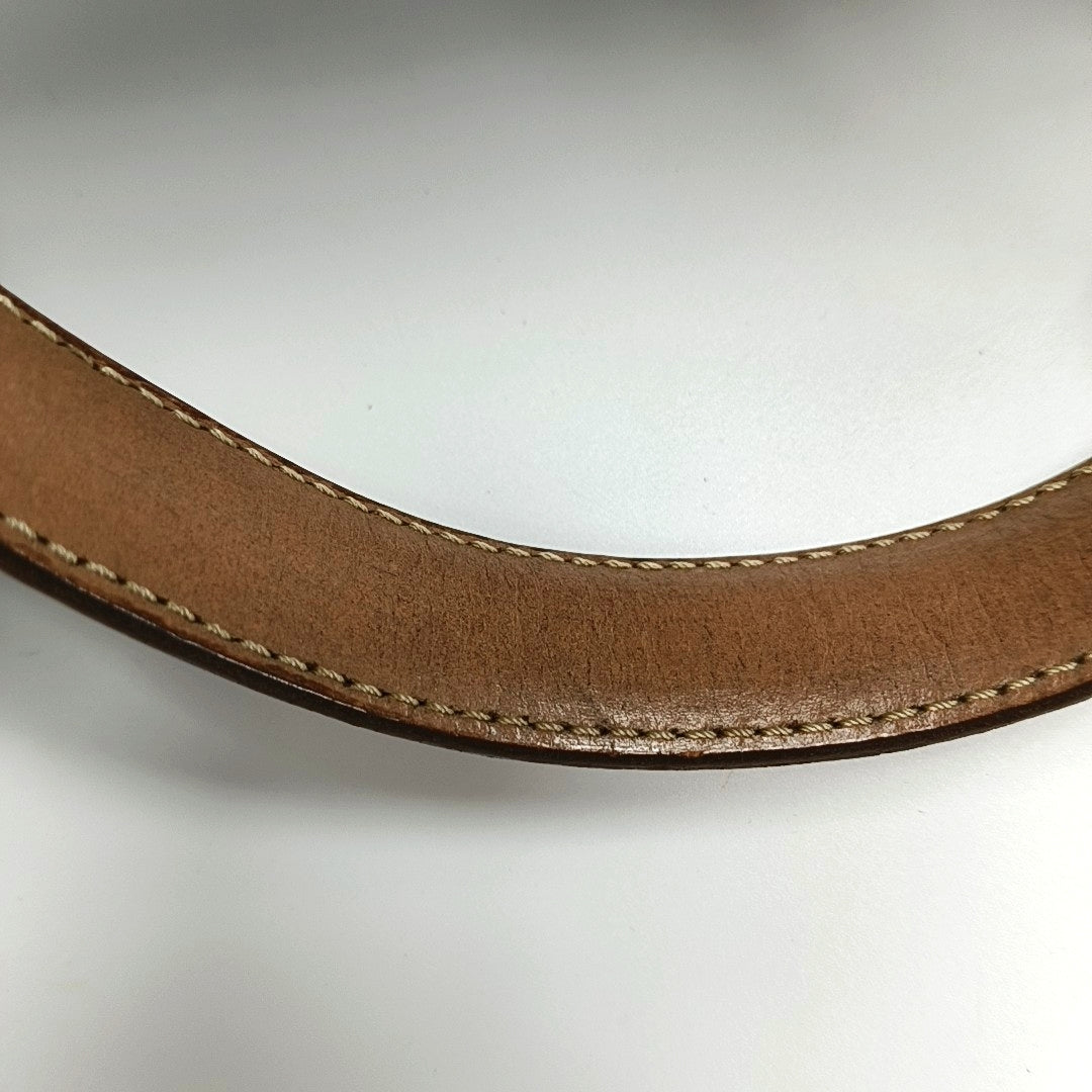 Authenticated pre-owned  MACADAM BLASON TRIOMPHE Coated Canvas Brown - Top Handle Bag at Looply
