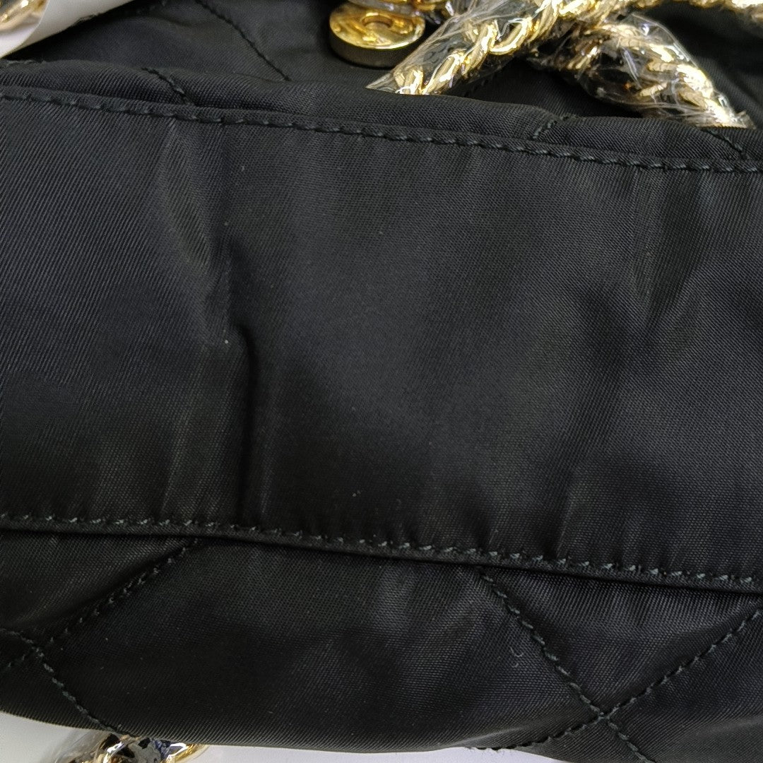 Nylon Quilted Nylon Black