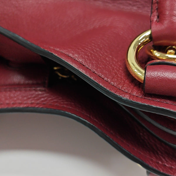 Bow Small Leather Beige