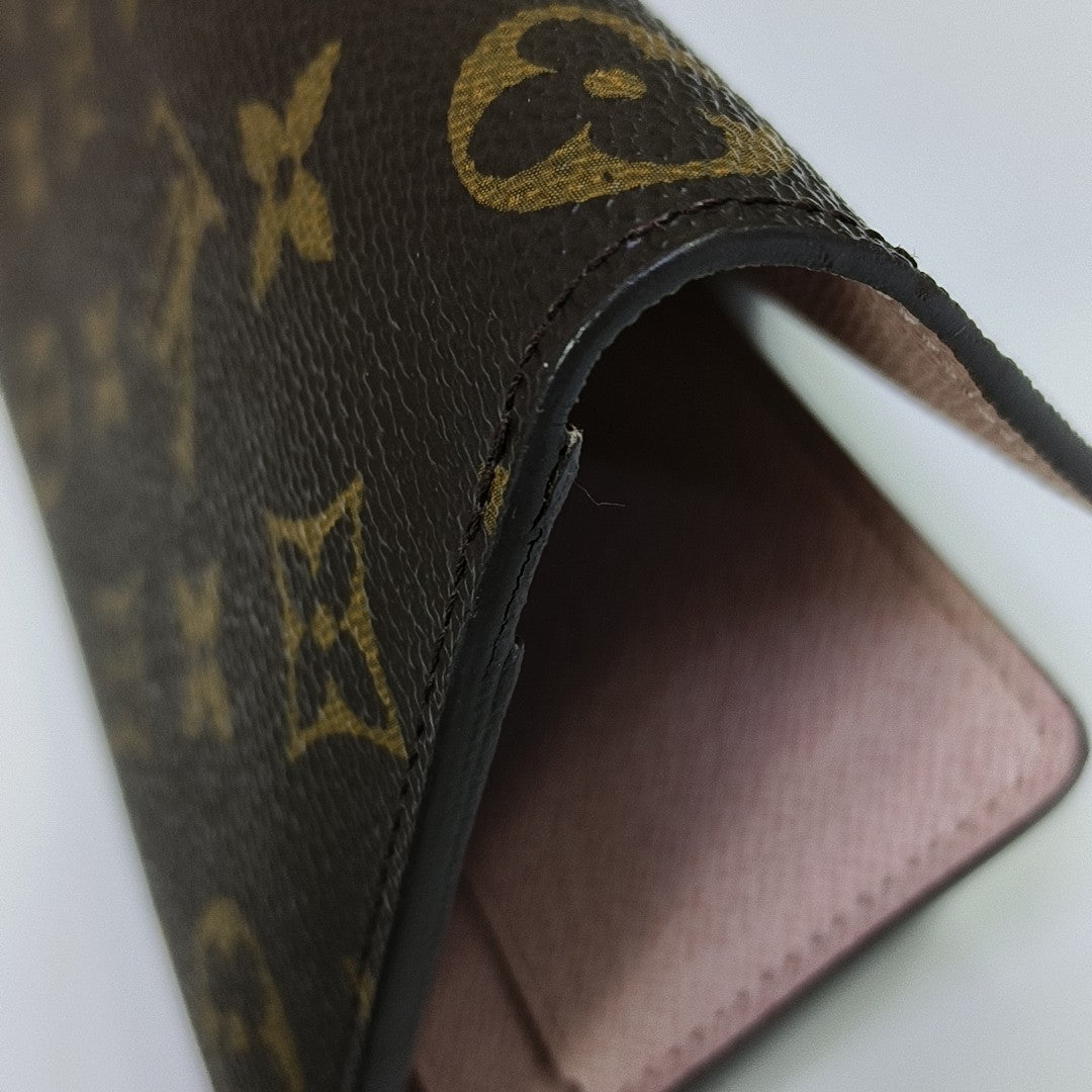 JOSÉPHINE Monogram Coated Canvas Brown Wallet