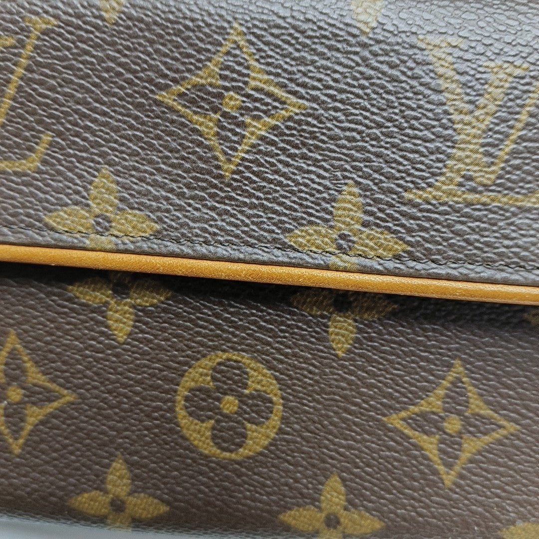 FLORENTINE Monogram Coated Canvas Brown