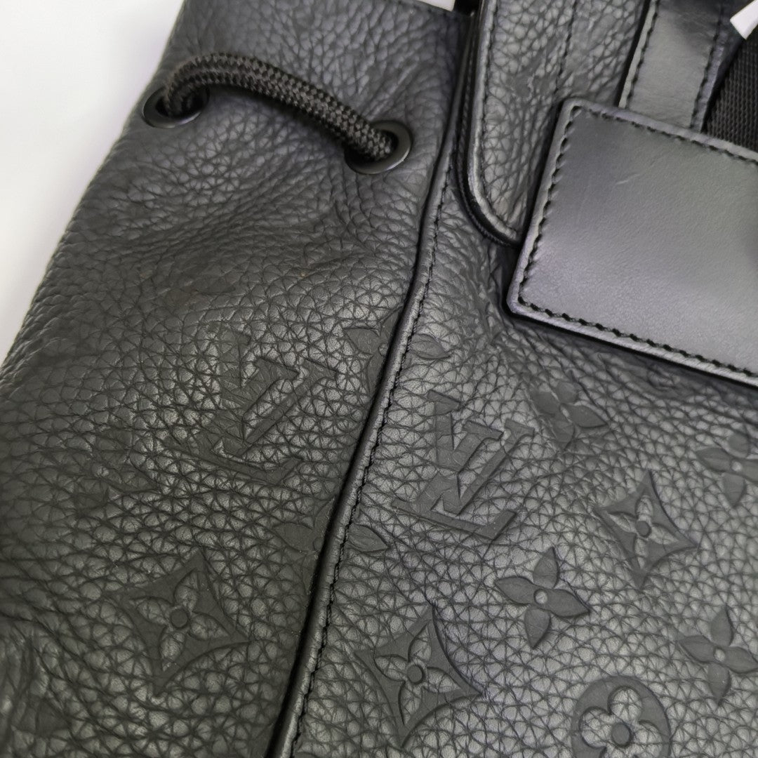 CHRISTOPHER PM Monogram Calfskin Black