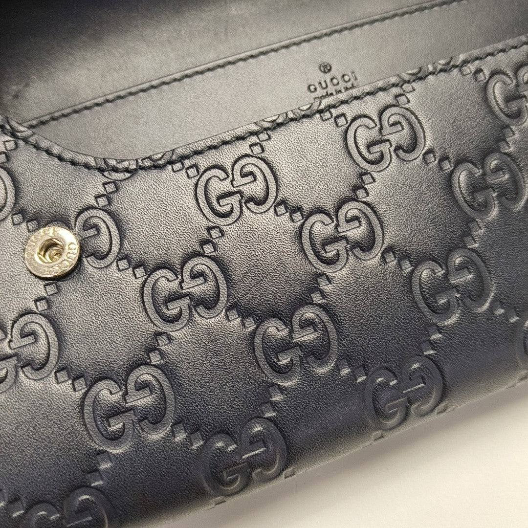 Monogram Calfskin Clutch Blue