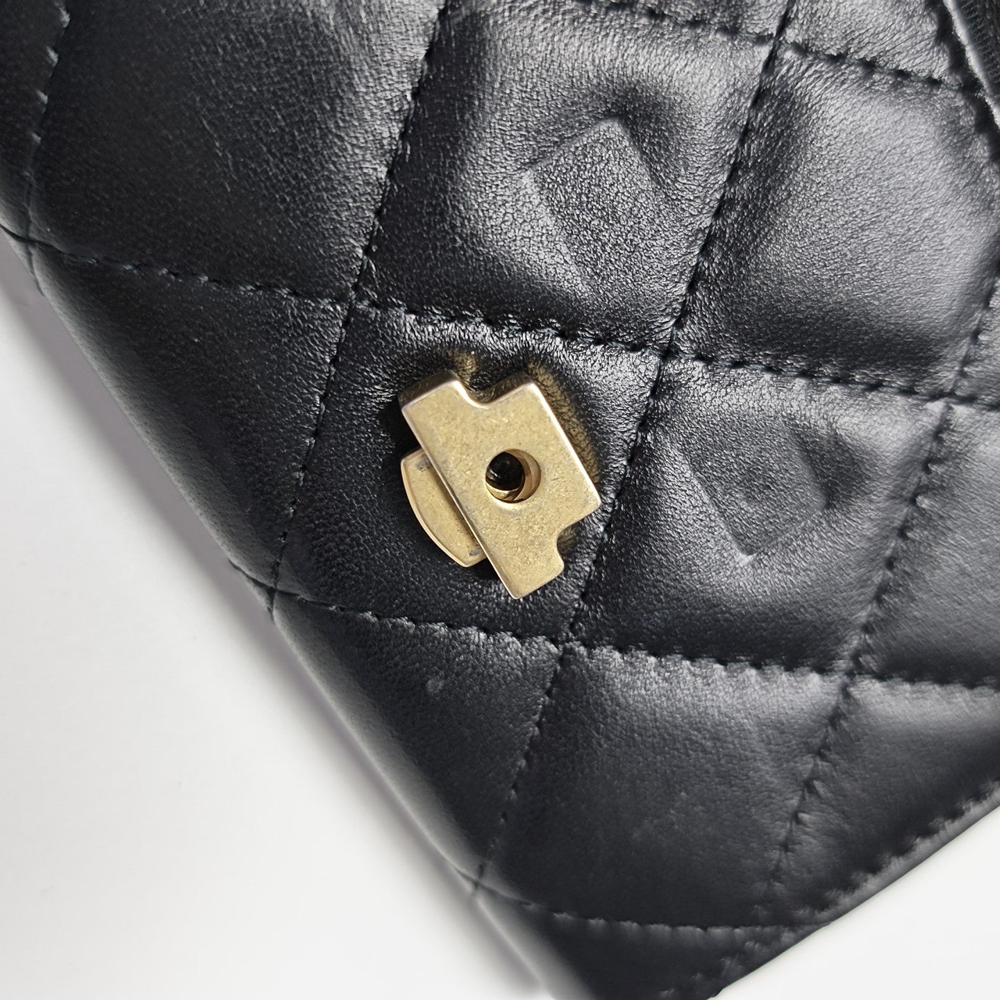 Quilted Lambskin Card Holder Black