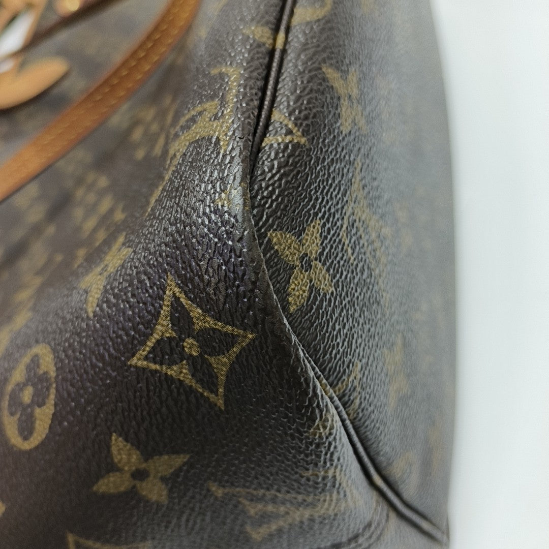 NEVERFULL MM Monogram Coated Canvas Brown