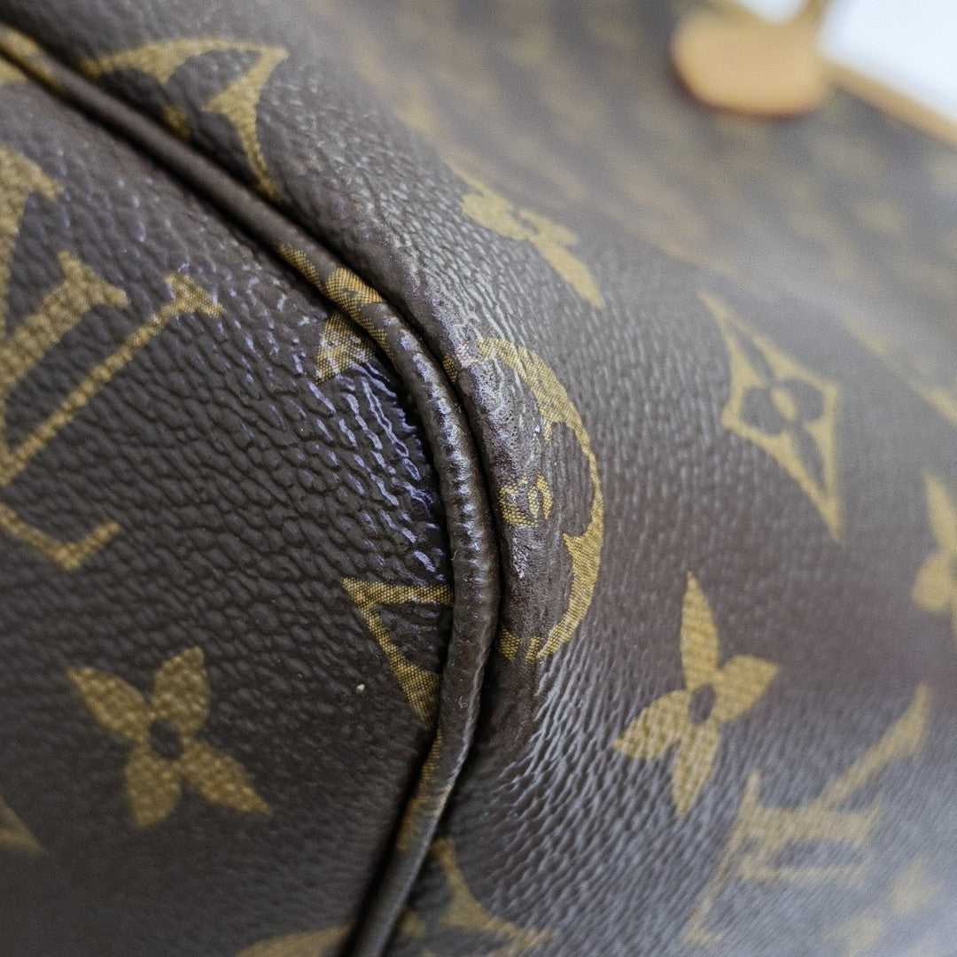 NEVERFULL GM Monogram Coated Canvas Brown