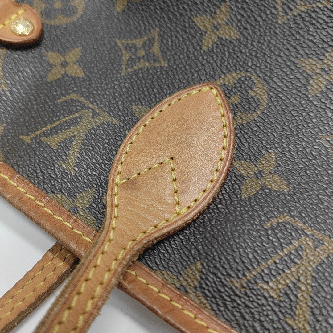 NEVERFULL MM Monogram Coated Canvas Brown