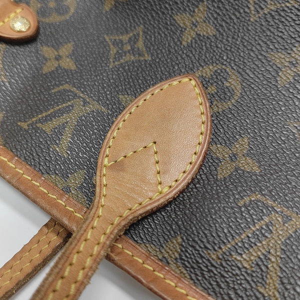 NEVERFULL MM Monogram Coated Canvas Brown