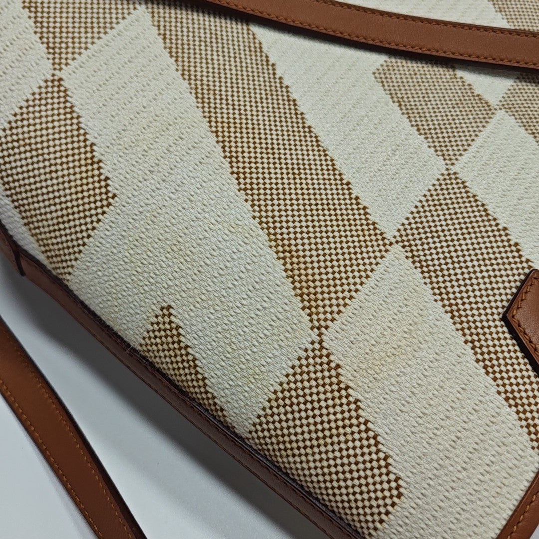Cabas H En Biais 25 Canvas White
