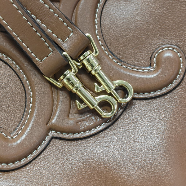 CABAS TRIOMPHE Small Quilted Calfskin Brown