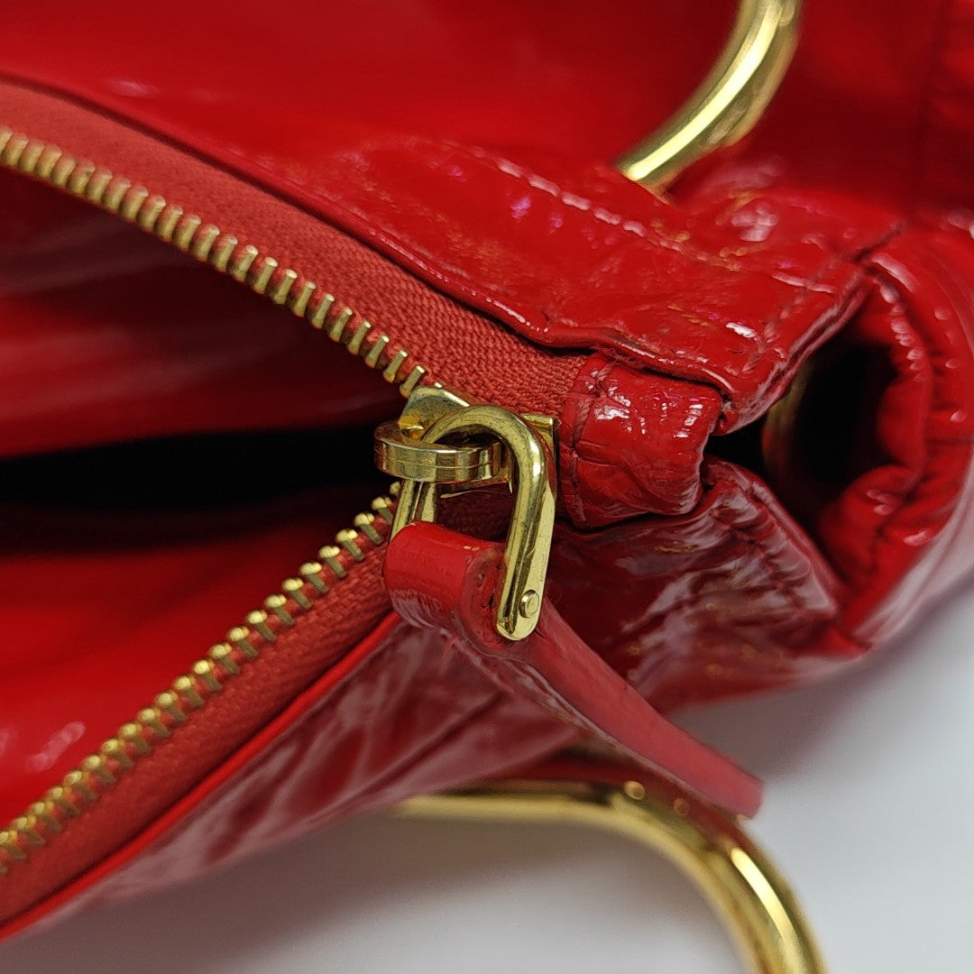 Patent Leather Tote Bag Red