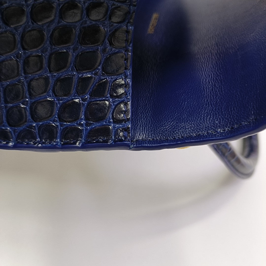 Hourglass S Calfskin Blue