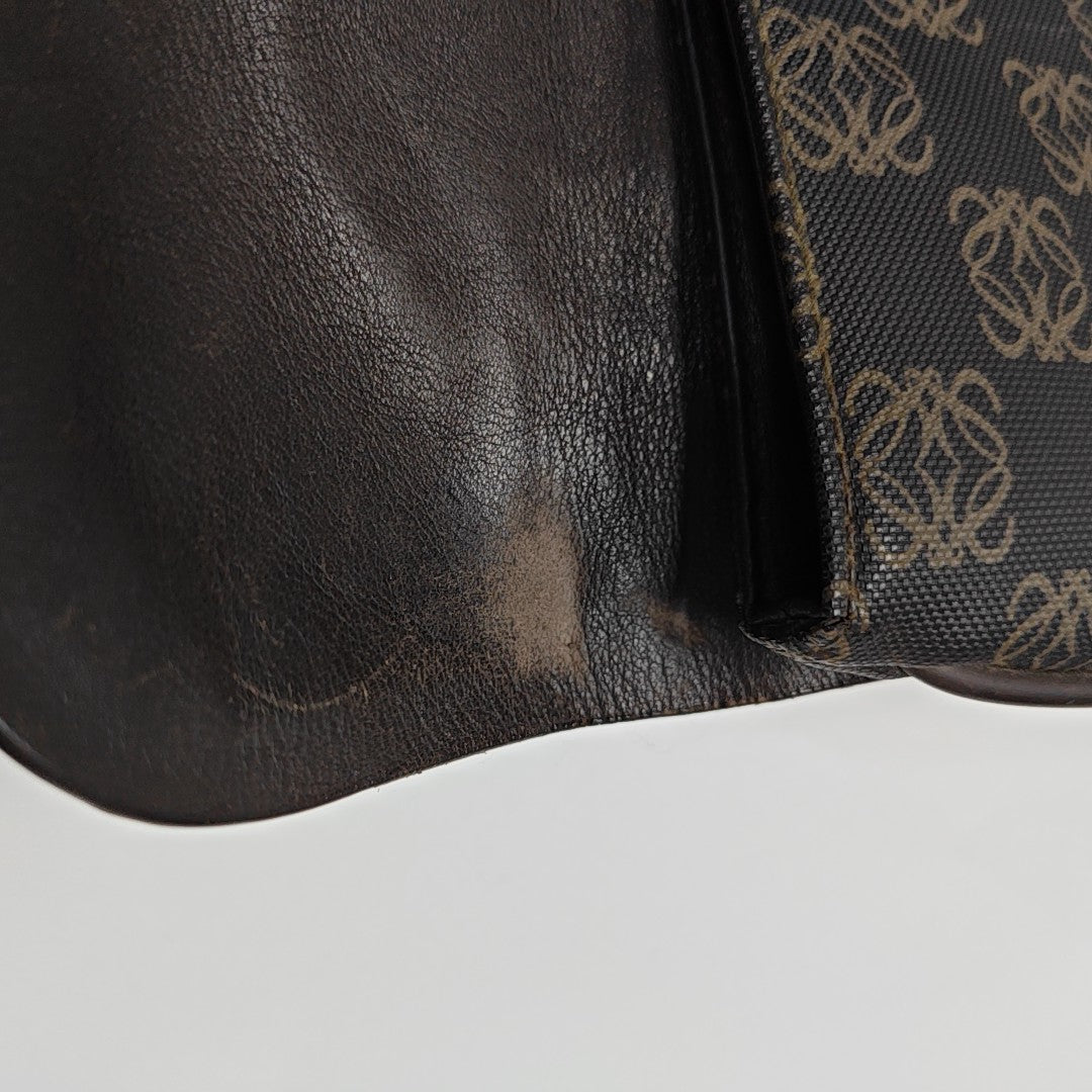 Coated Canvas Shoulder Bag Black