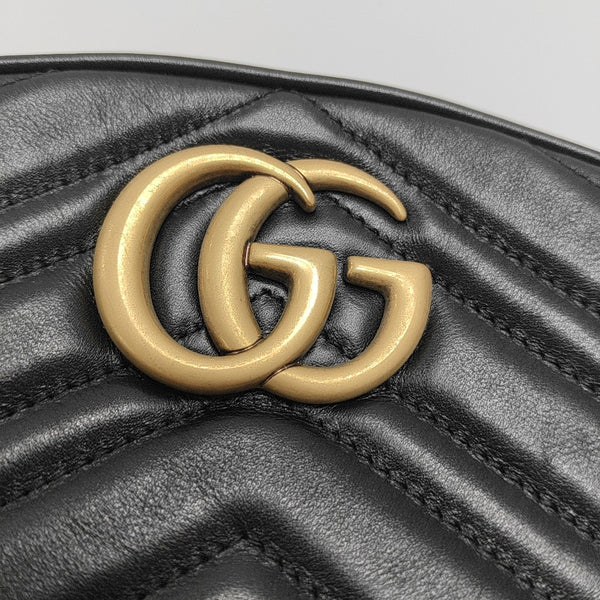 GG Marmont Small Quilted Calfskin Black