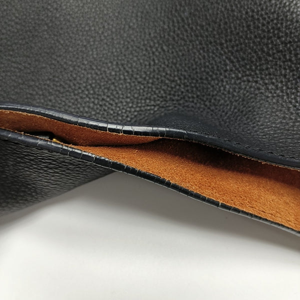 LOW KEY HOBO MM Monogram Calfskin Black