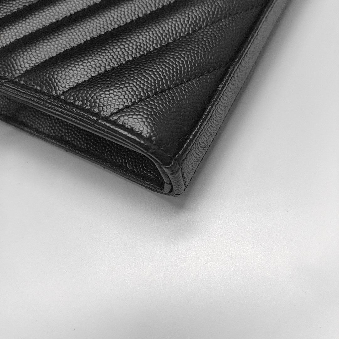 MONOGRAM Medium Chevron Calfskin Black