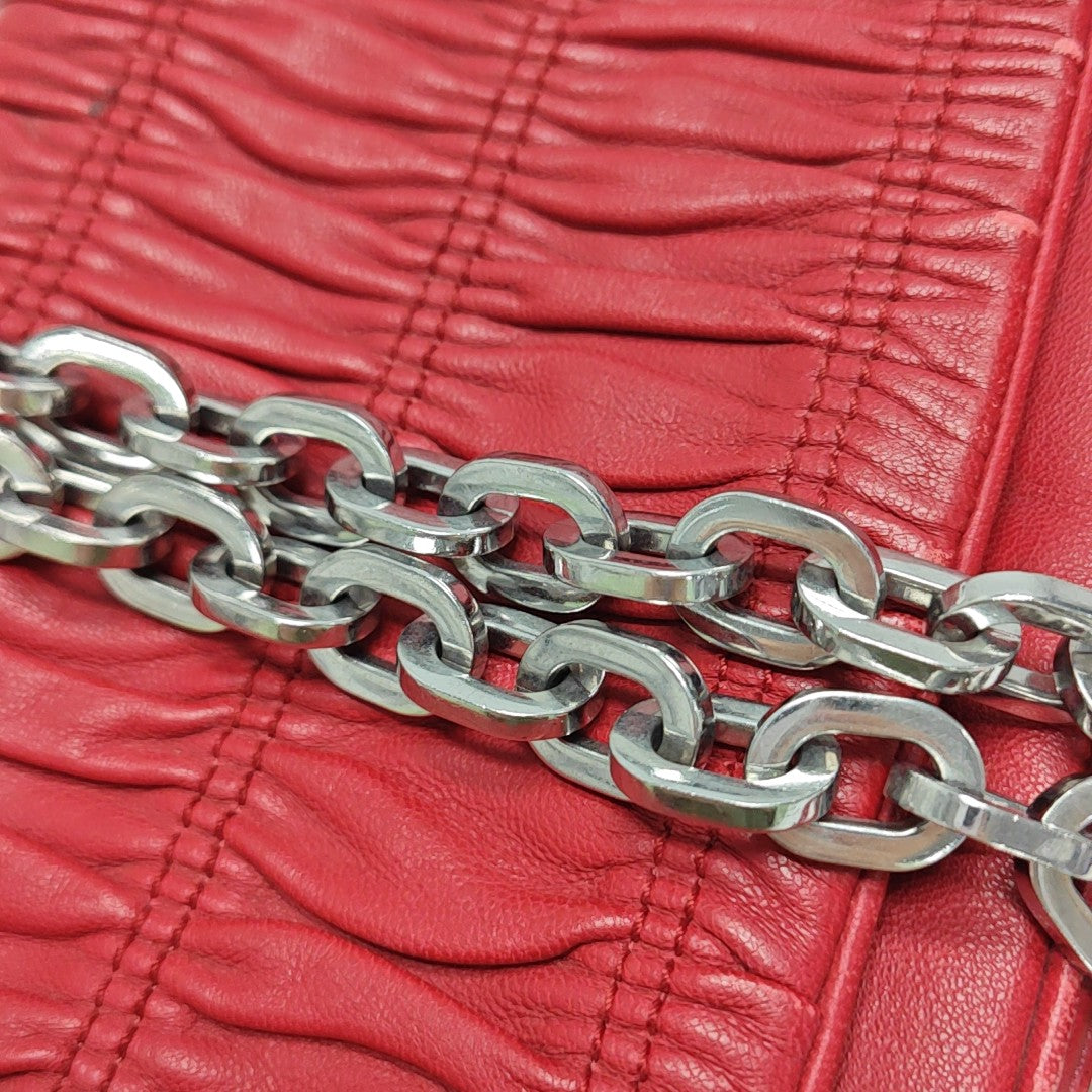 Mini Bag Quilted Lambskin Red