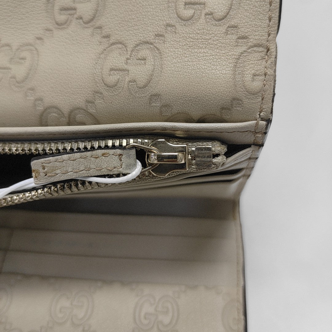 Monogram Calfskin Wallet Beige