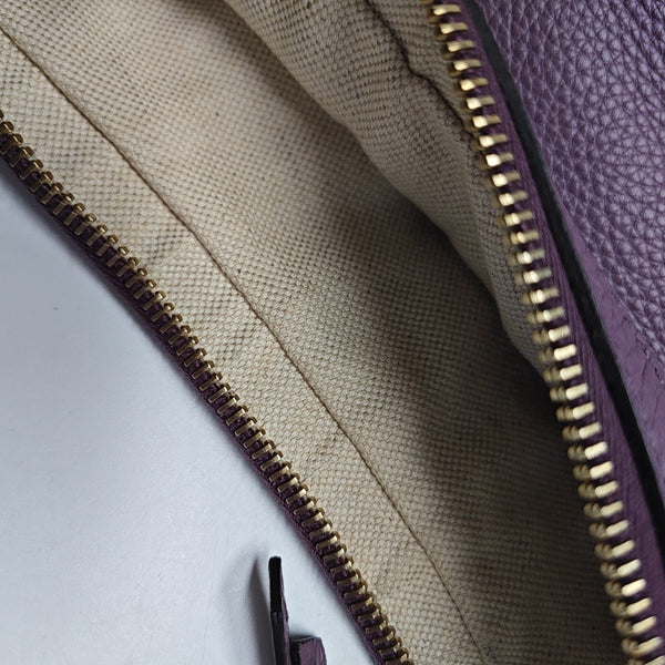Calfskin Shoulder Bag Purple