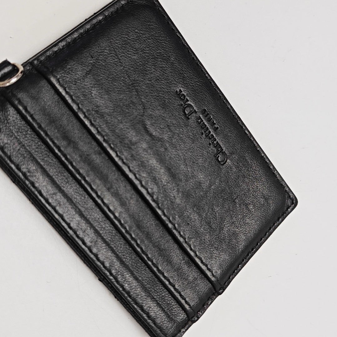 Lady Dior Quilted Lambskin Black Card Holder