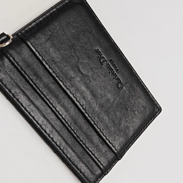 Lady Dior Quilted Lambskin Black Card Holder