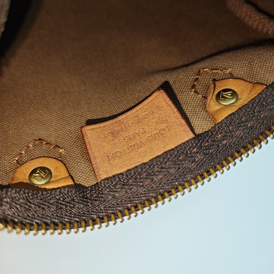 SPEEDY Nano Monogram Coated Canvas Brown