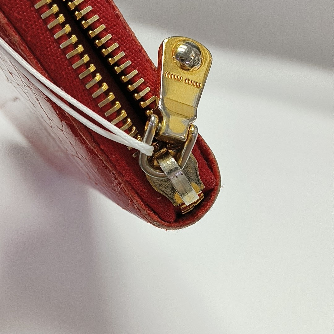 Calfskin Wallet Red