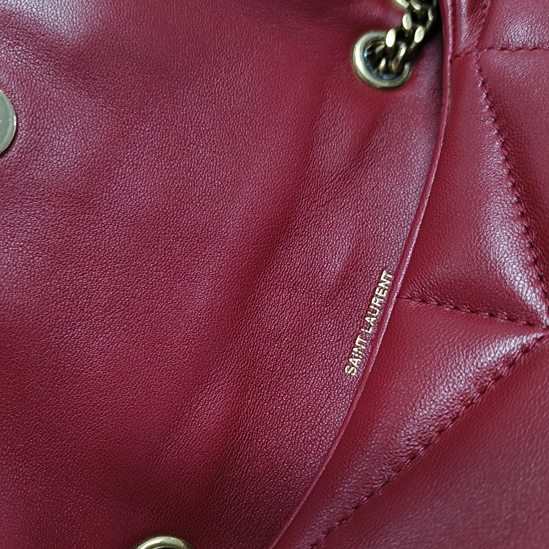PUFFER Mini Quilted Lambskin Red