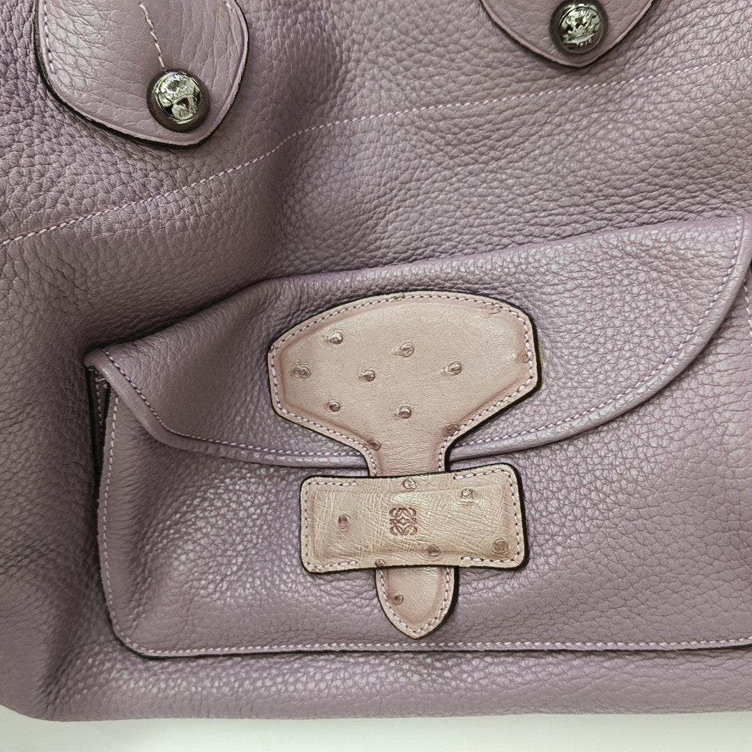 Calfskin Shoulder Bag Purple