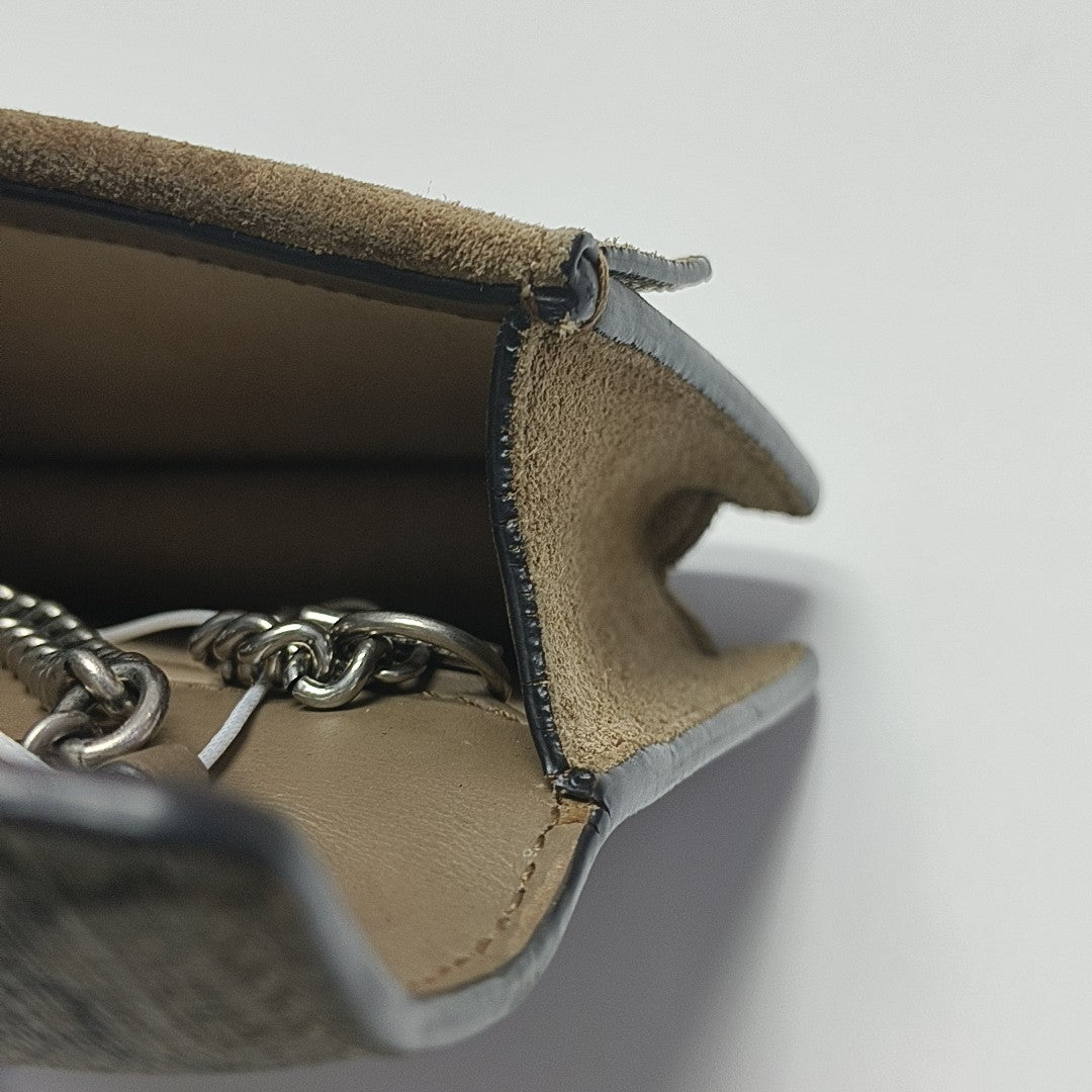 Dionysus Super Mini Monogram Coated Canvas Beige