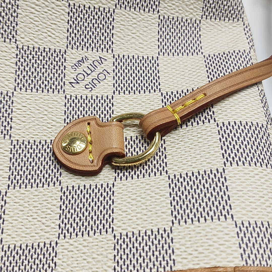 NEVERFULL MM Damier Azur Coated Canvas White